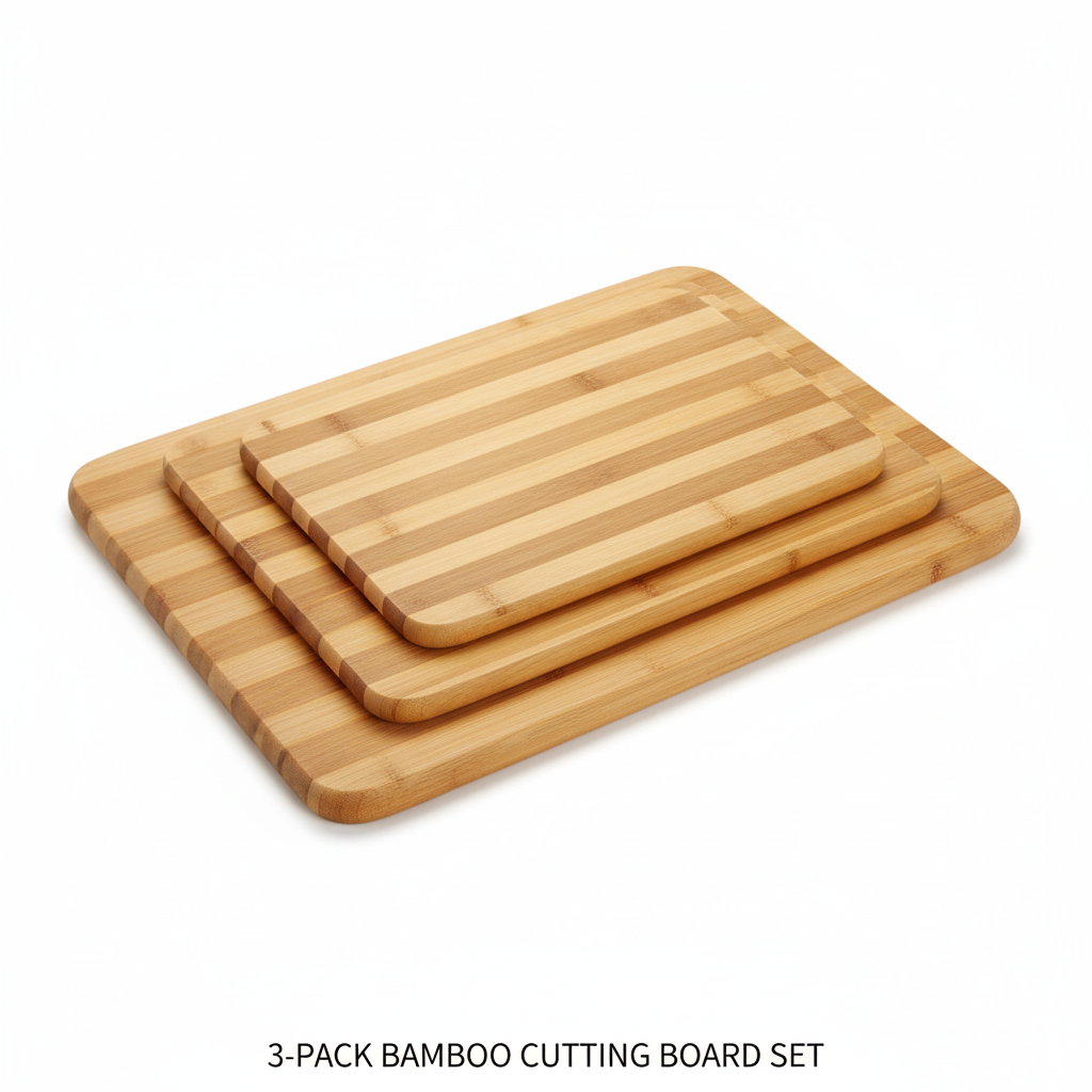 3-Pack Bamboo Cutting Boards (Boards Only)